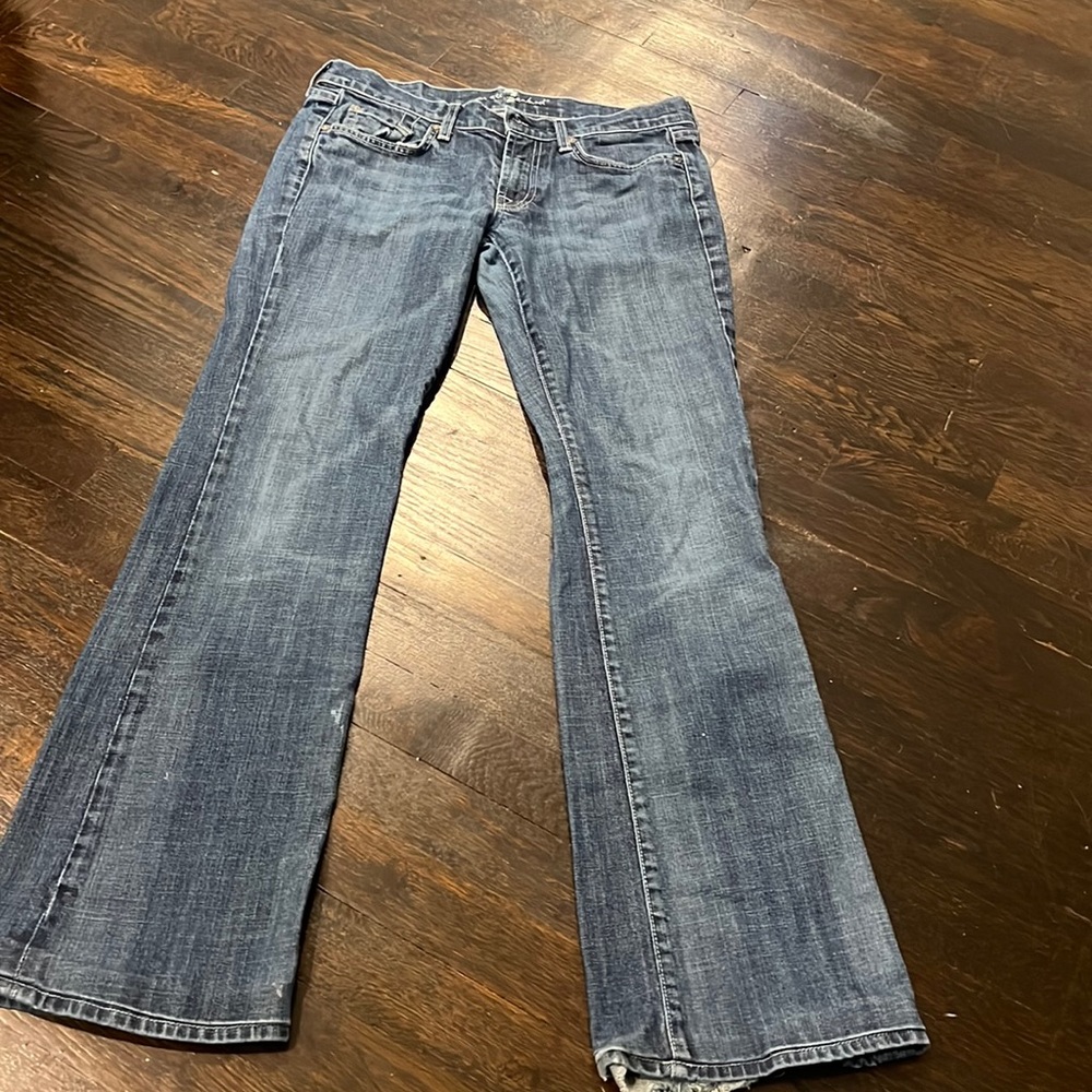 Low Rise Bootcut Dark Jeans